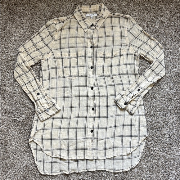 Madewell Tops - Madewell Women’s Plaid Flannel Button Down Shirt 100% COTTON Size S